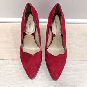 Adrienne Vittadini Red Suede Heels